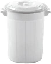Stefanplast feeding bin with lid, white