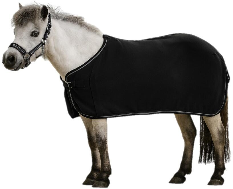 Waldhausen Economic Fleecedecke, schwarz, 145cm