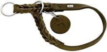 HUNTER Solid Education - Collare da dressage, verde oliva, taglia L
