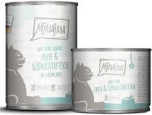 Mjamjam DUO cibo per gatti con anatra e pesce d'acqua dolce