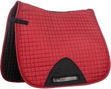 Cuscinetto da sella HKM Essentials, rosso, dressage per pony