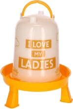 KERBL Abbeveratoio in plastica con piedini, arancione, motivo KERBL Hobbyfarming