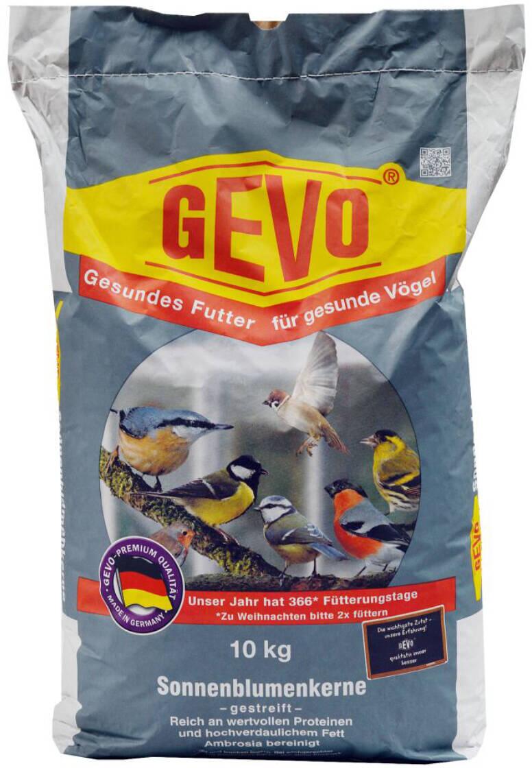 GEVO Sonnenblumenkerne Vogelfutter, gestreift, Ambrosia bereinigt, 10kg