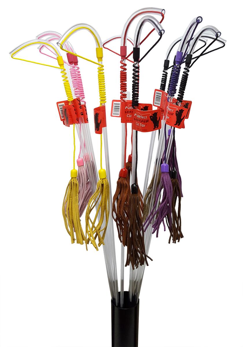 PURRfect Cat Toy Katzenangel, Lederstreifen