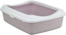 Lettiera Trixie Classic con bordo, 37x15x48cm, lilla/bianco