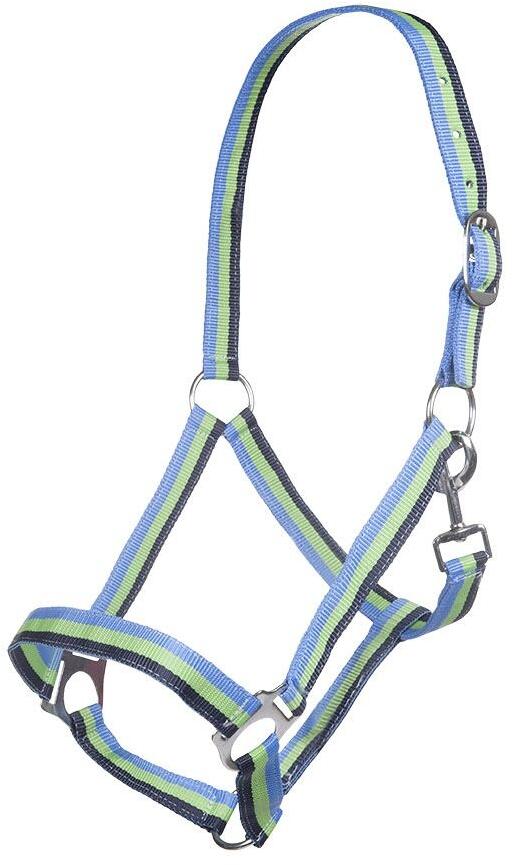 HKM Budapest Halfter, dunkelblau/grün/royalblau, Pony