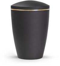 Urna per animali Völsing Lina Edition, fascia dorata spazzolata, velluto nero, 1,5 L