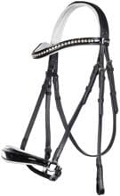 HKM Carolin Snaffle, black/white, pony