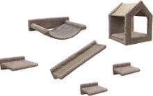 KERBL Pet Monte Baldo climbing wall, 6-piece, grey