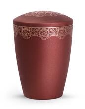 Urna per animali Völsing Mandala Edition, motivo mandala su tutto il corpo e sul coperchio, colore velluto rubino, 0,5 L