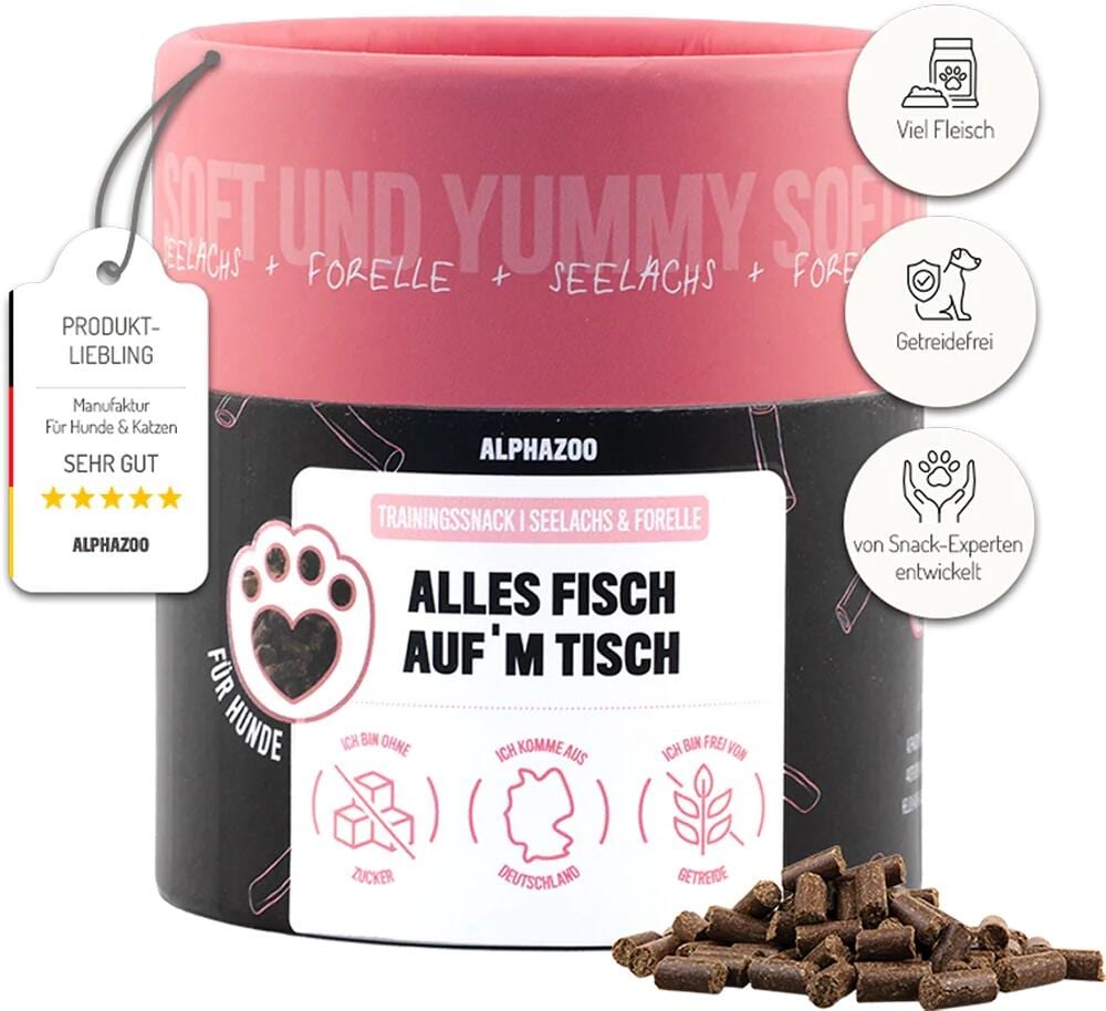 alphazoo Alles Fisch Aufm Tisch Hundesnacks, 65g
