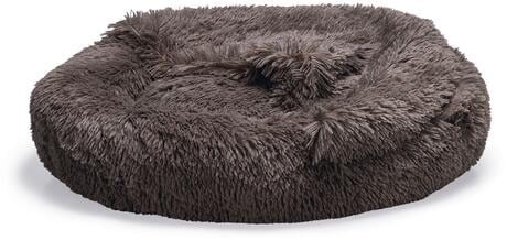 beeztees Yala Hundebett, Plüsch, braun, 70cm