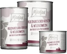 Mjamjam Nassfutter mit Hirsch, Wildschwein & Preiselbeeren