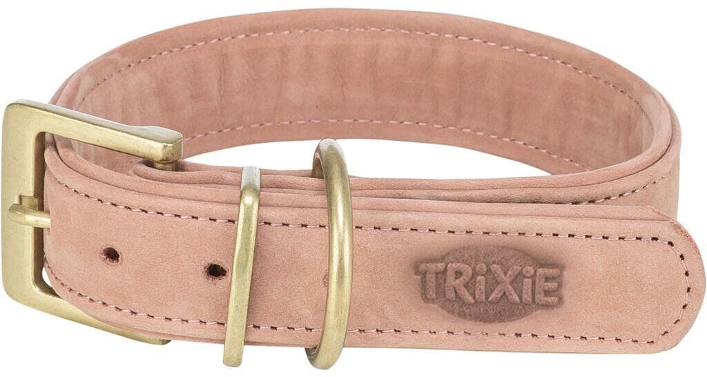 Trixie Pure Halsband, Leder, L–XL, 52–63cm/40mm, rosa