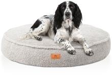 Knuffelwuff Tivano orthopädisches Rund-Hundebett, Ø80cm, hellgrau