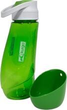 Kurgo Gourd water bottle with bowl, grass green