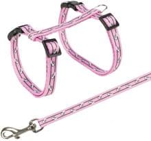 Trixie cat harness with lead, cat motif, 27-45cm/10mm, 1.20m, assorted colours