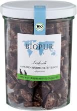 BIOPUR Dog | Bio Rindswurst geschnitten | 180g Hundesnack im Glas