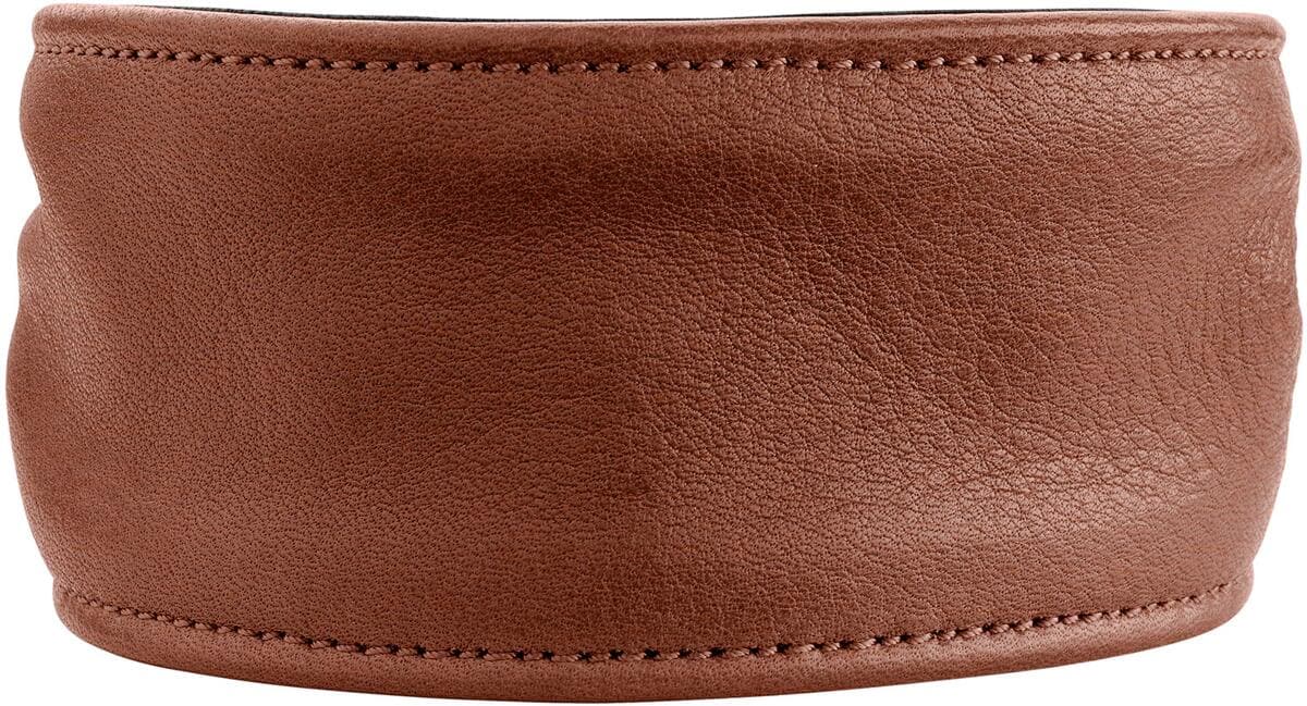 HUNTER Arvika Halsband, ergonomisch, Rindsleder, cognac/schwarz, 65