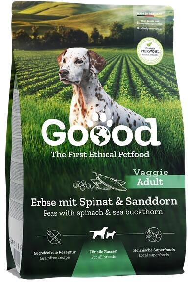 Goood Adult Trockenfutter Veggie mit Erbse, Spinat & Sanddorn, 1,8kg