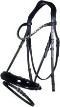 HKM Fleur Snaffle, black, pony