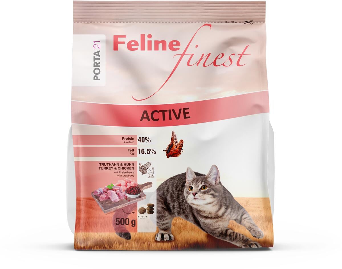 Porta21 Feline Finest Active Trockenfutter, 500g