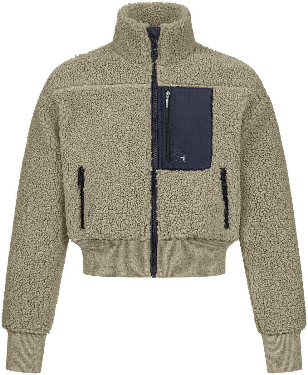 ELT Alba Teens Teddy Fleecejacke, beigegrau, 158/164