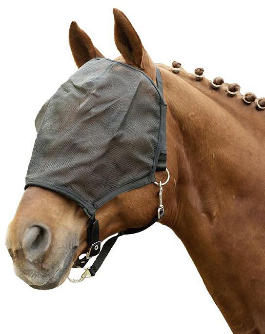 HKM Fliegenmaskenhalfter, schwarz, Warmblut