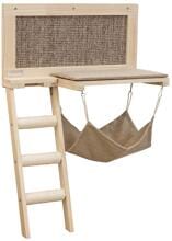 KERBL Pet Timber cat bed, brown, 58x32x89cm