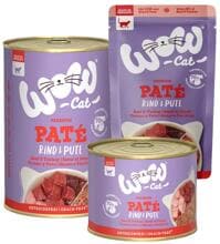 WOW Premium Paté Nassfutter, Rind & Pute