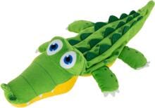 KERBL Pet Jumping Crocodile Cat Toy with USB Cable, green, 34cm