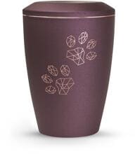 Urna per animali Völsing Karat Edition, zampe geometriche, velvet berry, 2,8 L