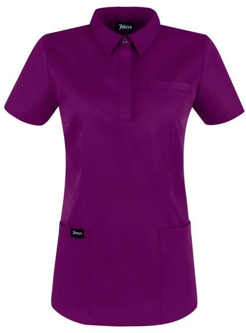 7days Damen Kasack mit Kragen, tailliert, dunkelbeere, Gr. XL