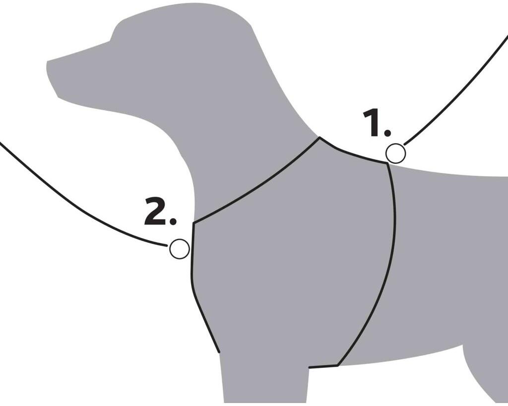 Trixie Premium Trekking Geschirr, fuchsia/grafit, L, 70-85cm/25mm