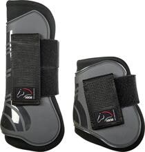 HKM Genua set di stivali/scarpe da salto, 4 pezzi, grigio/nero, warmblood