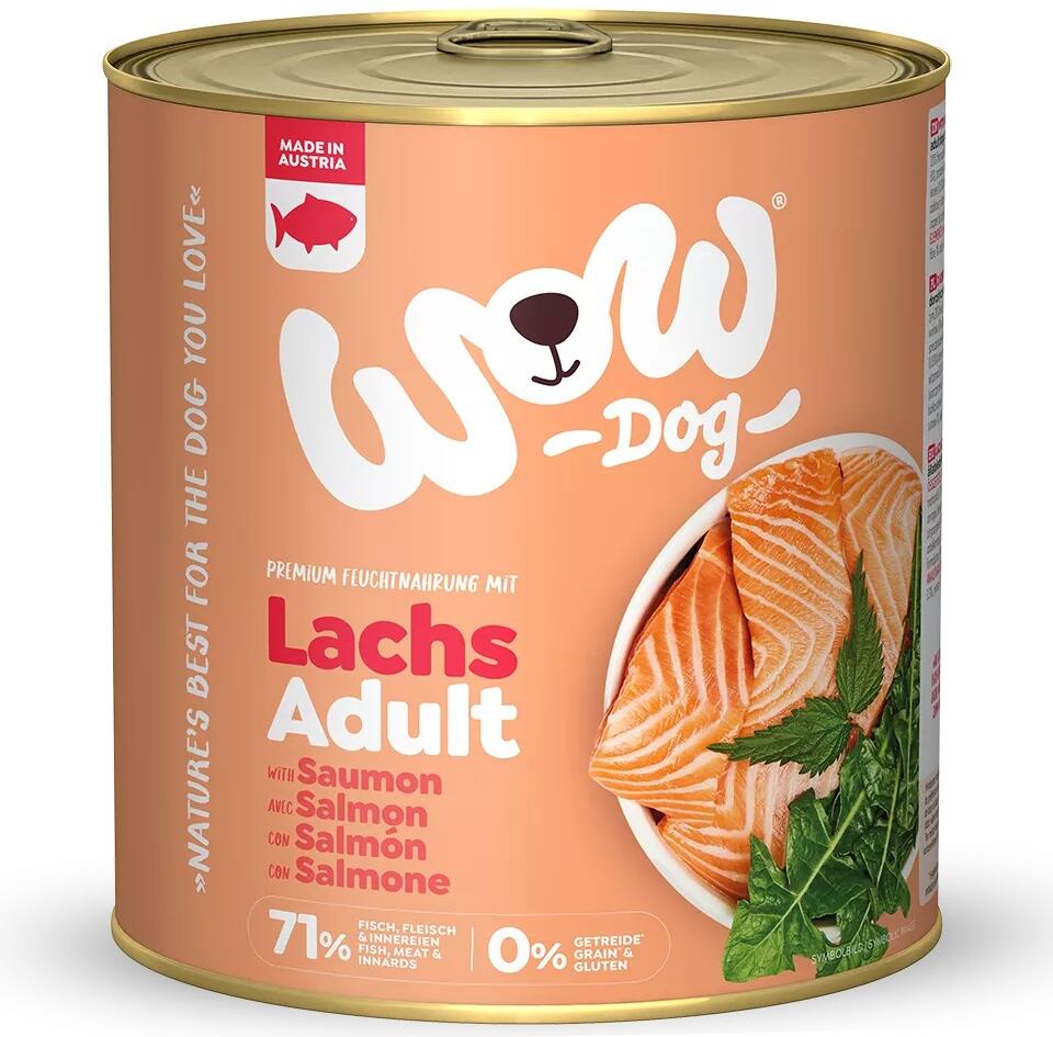 WOW Adult Nassfutter mit Lachs, 6x800g