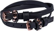 HKM Rosegold Glamour spur straps, black