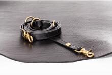 Mealson Ecoskin LeasH Hundeleine, 210x2cm, Onyx/Brass
