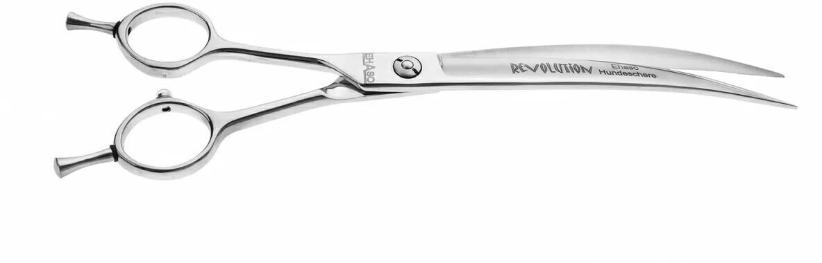 EHASO Revolution Hundeschere für Linkshänder, gebogen, 25cm