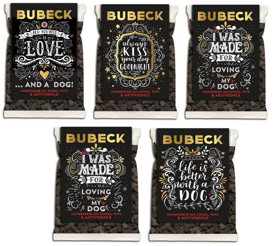 Bubeck Black Craft Hundekuchen mit Dinkel & Aktivkohle, 210g