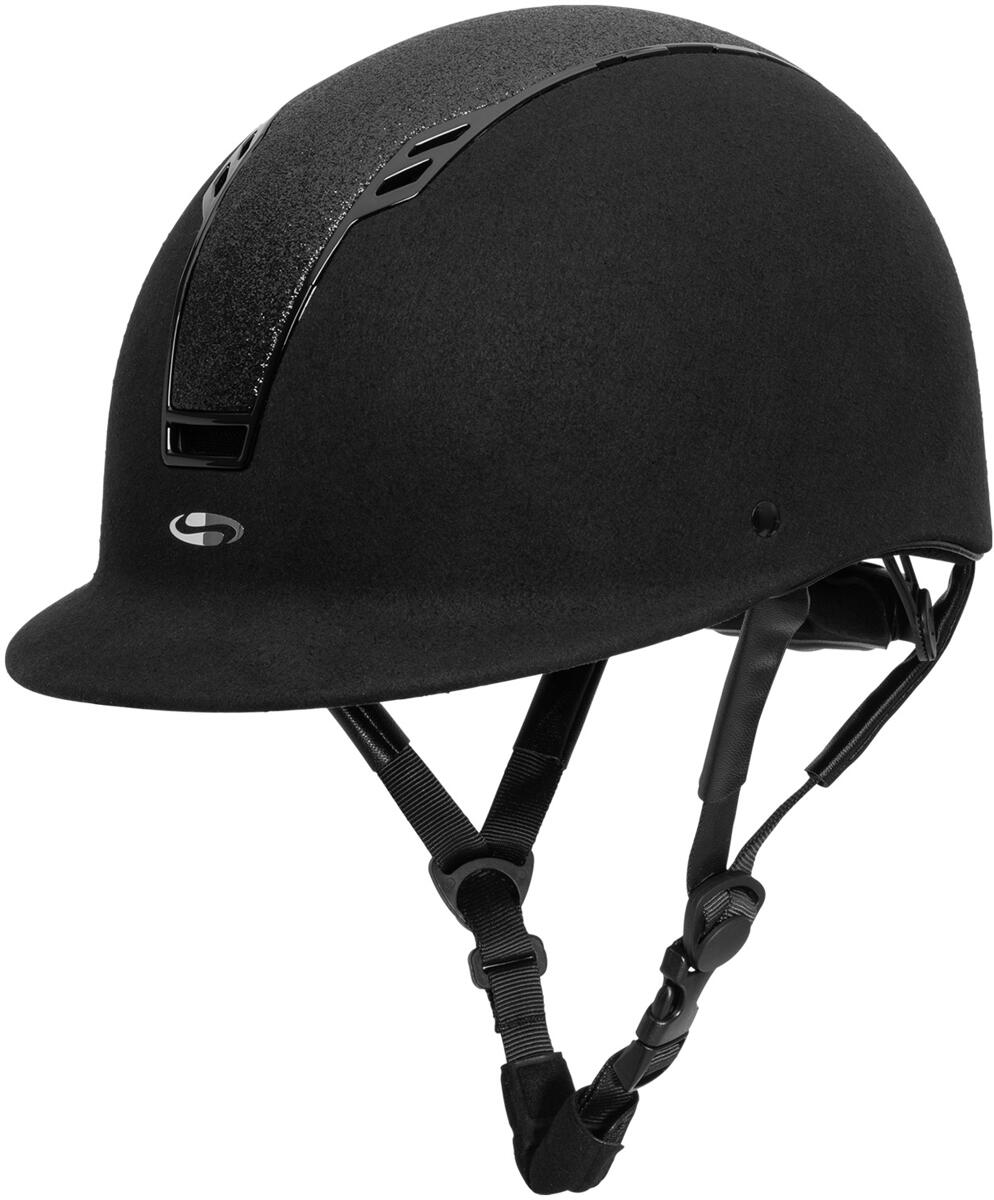 SWING H22 Reithelm, schwarz velvet/shine, M/55-57cm