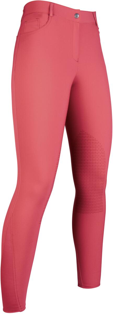 HKM Sunshine Kinder Reithose, Silikon-Kniebesatz, rot, 116