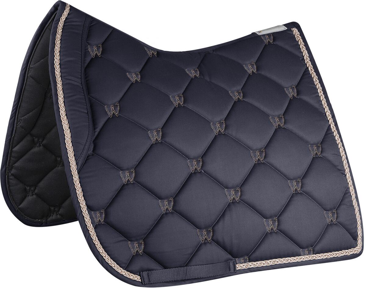 Waldhausen Valencia Schabracke, dunkelblau/roségold, D