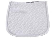 Cuscinetto da sella USG in cotone con trapuntatura, bianco/bianco, VS, pony