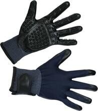 KERBL Pet Putz- und Massagehandschuh, schwarz/blau