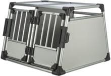 Scatola da trasporto Trixie, doppia, alluminio, M-L/93x64x83cm, argento/grigio chiaro
