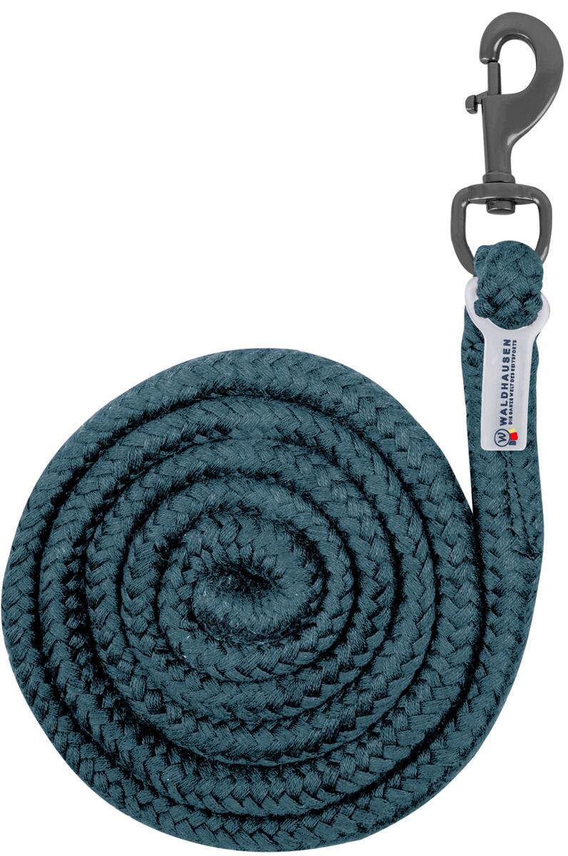 Waldhausen Plus Anbindestrick, Karabiner, dunkle Beschläge, nachtblau/beige/cappuccino