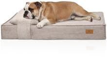 Knuffelwuff Soleya: lettino ortopedico per cani con cuscino comfort, 80x60 cm, grigio chiaro