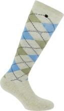 Calzini EQUITHÈME Argyle, beige/azzurro, 39-41