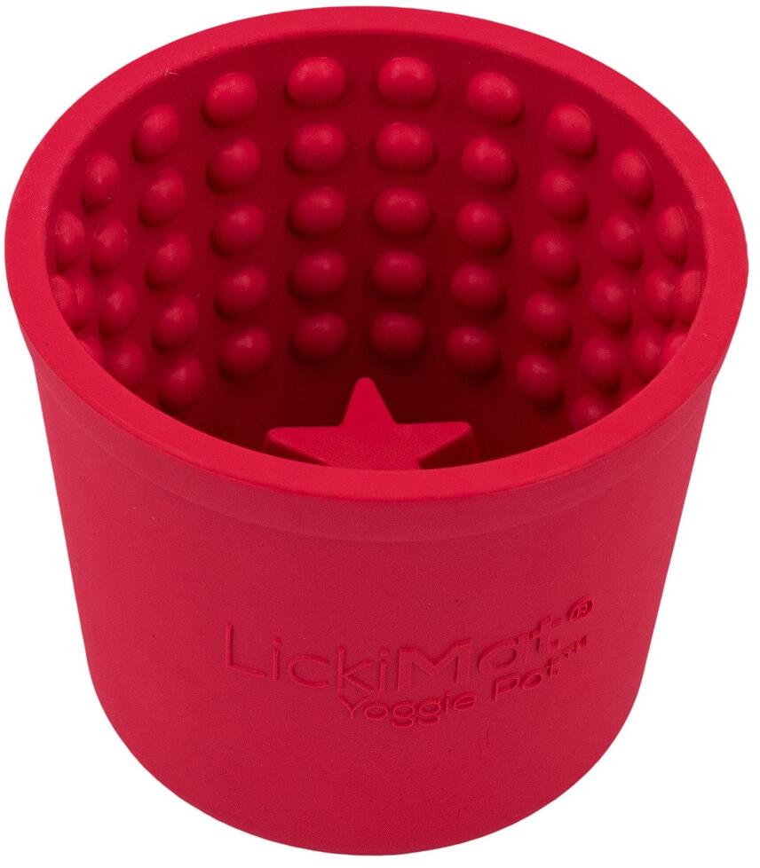 LickiMat Yoggie Pot Schleckbecher, ø9,5x9,5cm, rot